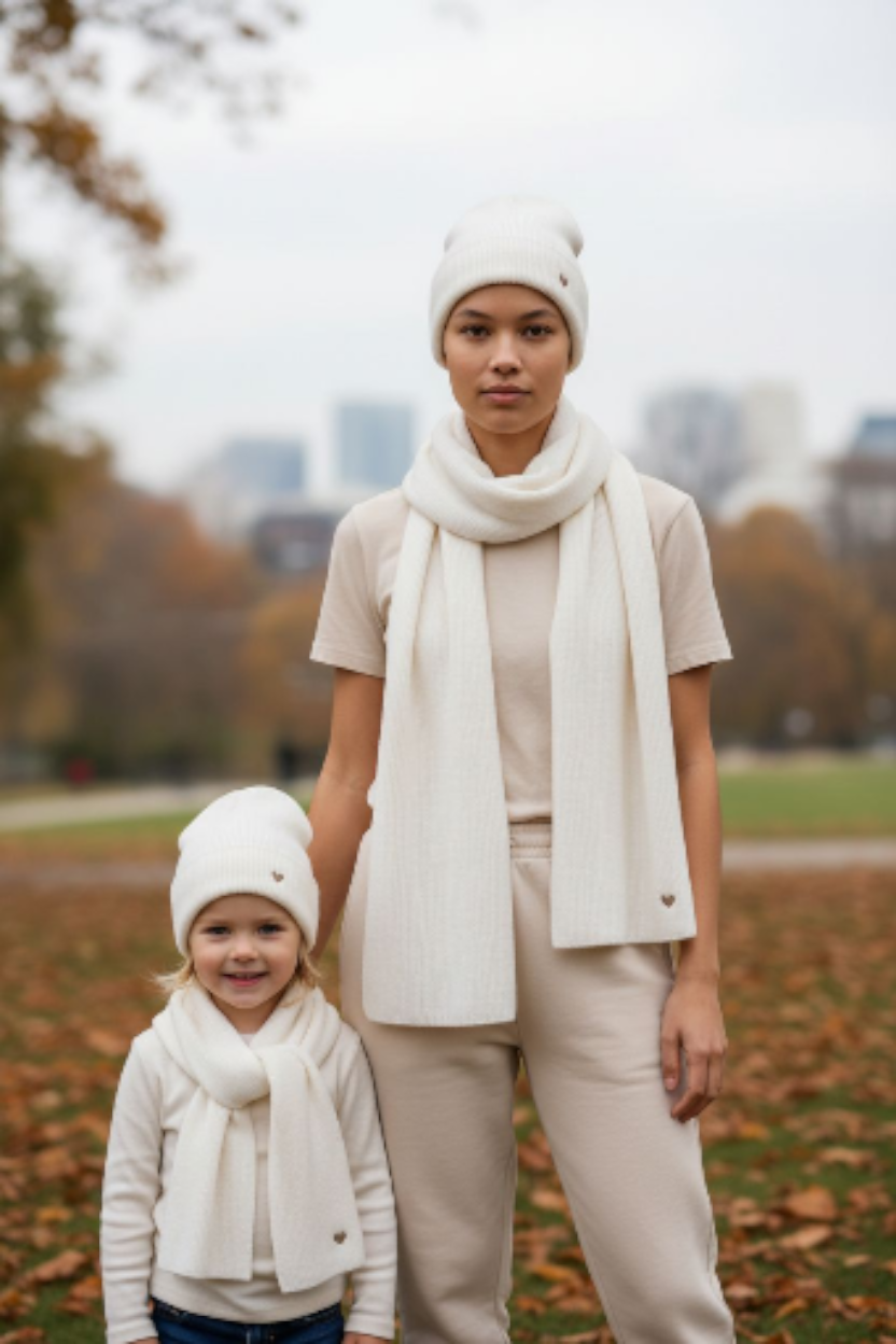 Ensemble écharpe + bonnet femme