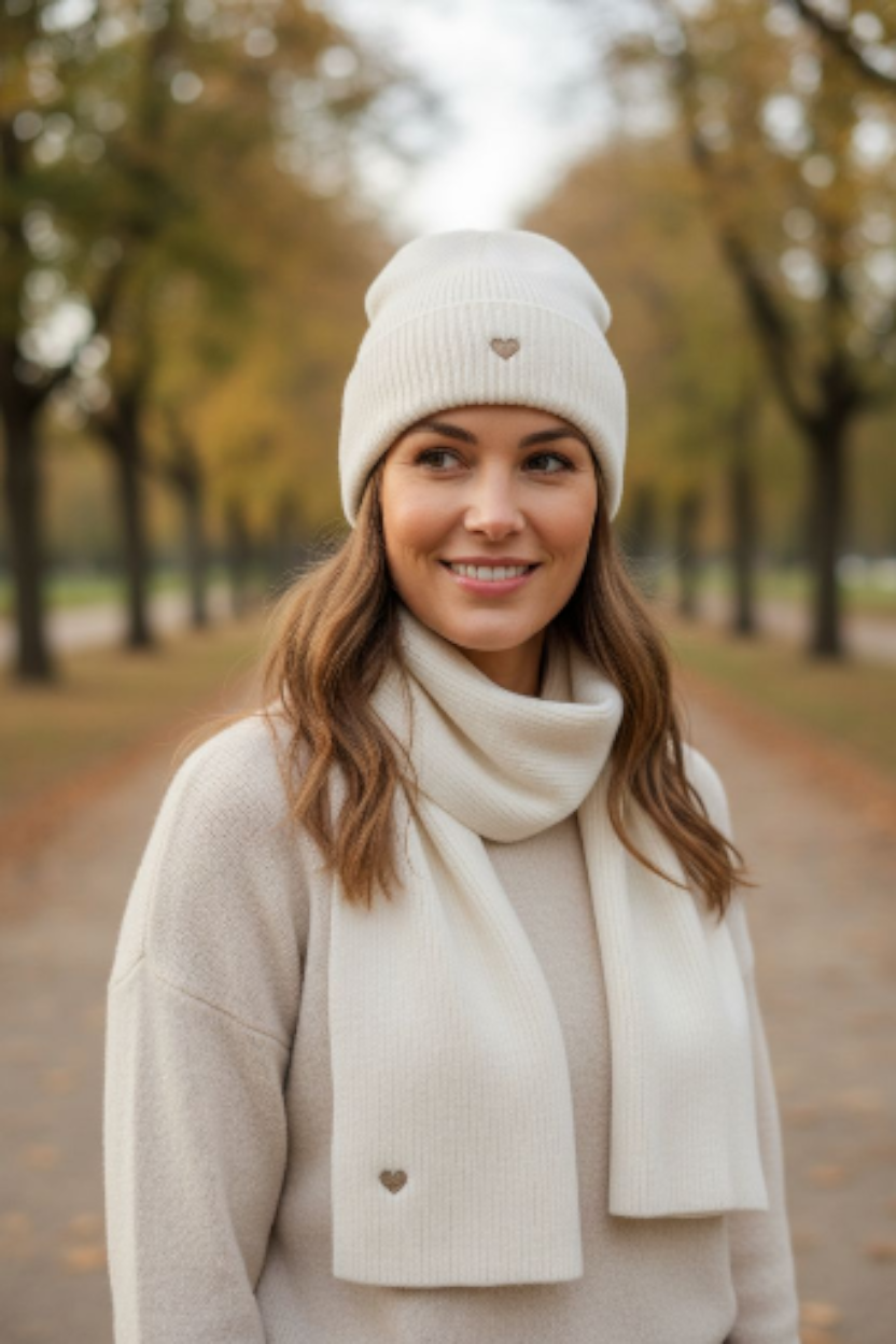 Ensemble écharpe + bonnet femme