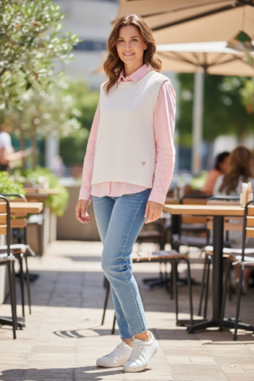 Pull sans manche femme