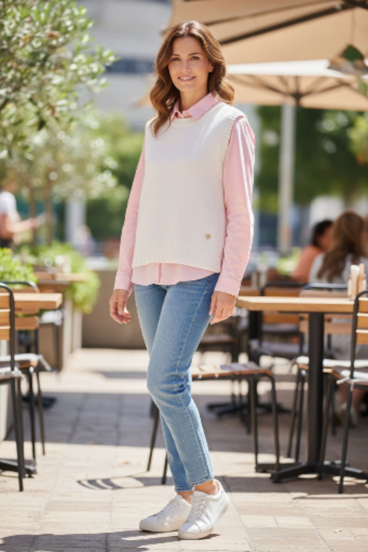 Pull sans manche femme